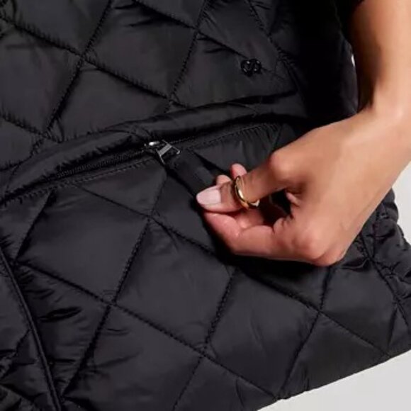 CALIA Women's Luxe Quilted Travel Tote in Black - Picture 12 of 12